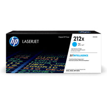 Load image into Gallery viewer, HP 212X High Yield Cyan Original LaserJet Toner Cartridge, page yield: 10000 pages, Printing colours: Cyan, Quantity per pack: 1 pc(s)
