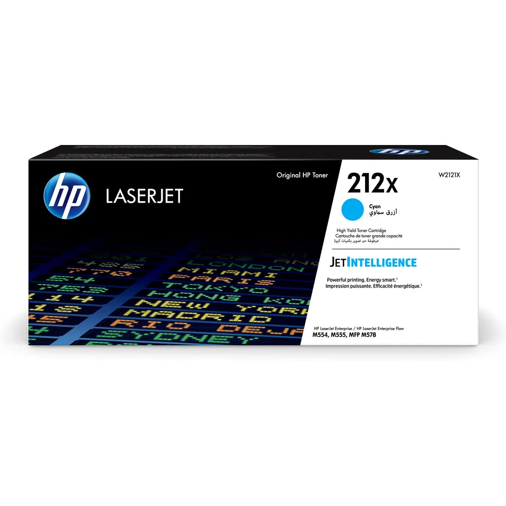 HP 212X High Yield Cyan Original LaserJet Toner Cartridge, page yield: 10000 pages, Printing colours: Cyan, Quantity per pack: 1 pc(s)