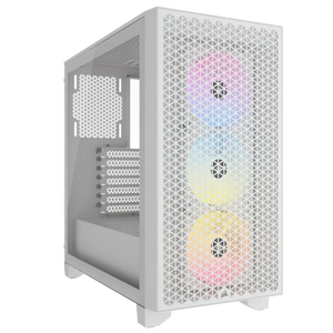 CORSAIR 3000D RGB Tempered Glass Mid-Tower PC CASE - White