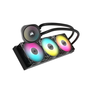 Corsair NAUTILUS 360 ARGB; 360mm Radiator; Liquid CPU Cooler, Width: 125 mm, Depth: 396 mm, Height: 125 mm. Product colour: Black