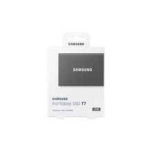 Load image into Gallery viewer, Samsung Portable SSD T7, 2000 GB, USB Type-C, 3.2 Gen 2 (3.1 Gen 2), 1050 MB/s Read Speed, 1000 MB/s Write Speed, Password protection, Titan Grey
