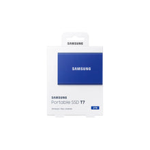 Load image into Gallery viewer, Samsung MU-PC2T0H Portable SSD T7, 2000GB, USB Type-C, 3.2 Gen2(3.1 Gen2), 1050MB/s Read speed, 1000MB/s Write speed, Password protection, Indigo Blue
