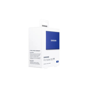 Samsung MU-PC2T0H Portable SSD T7, 2000GB, USB Type-C, 3.2 Gen2(3.1 Gen2), 1050MB/s Read speed, 1000MB/s Write speed, Password protection, Indigo Blue