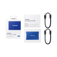 Load image into Gallery viewer, Samsung MU-PC2T0H Portable SSD T7, 2000GB, USB Type-C, 3.2 Gen2(3.1 Gen2), 1050MB/s Read speed, 1000MB/s Write speed, Password protection, Indigo Blue
