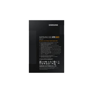 Samsung MZ-77Q8T0BW 8TB 870QVO 2.5'' SSD, Read speed 560 MB/s, Write speed 530 MB/s, Data transfer rate 6 Gbit/s, Component for PC