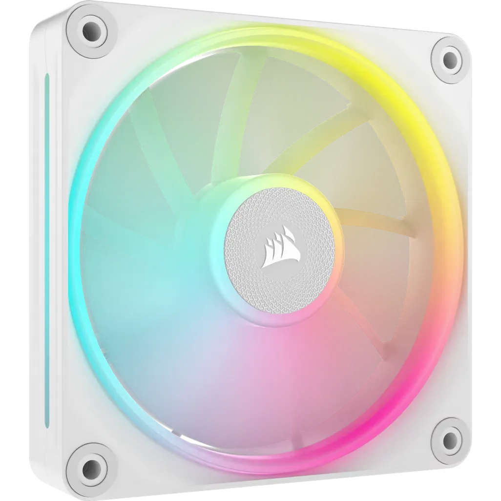 Corsair iCUE LINK LX120 RGB 120mm PWM Fan - Dual Light Loops – Requires iCUE LINK System Hub (Sold Separately) - White