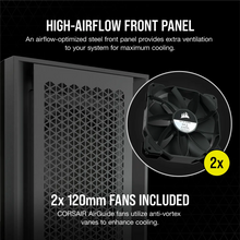 Load image into Gallery viewer, Corsair 5000D Airflow Tempered Glass Mid-Tower PC CASE; Black - 4x3.5&#39;&#39;; 2x2.5&#39;&#39;; Up to 360mm Liquid Coolers - ATX Chassis
