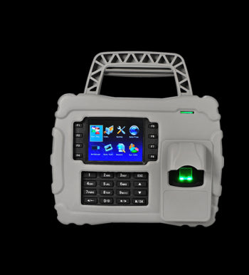 ZKTeco S922 4G Time and Attendance device, features Finger Capacity 50,000; RFID 50,000; IP65, Shock-resistant, Built-in USB port & Battery, BioTime