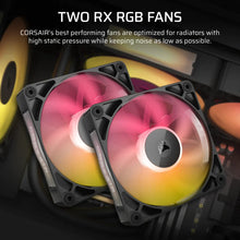 Load image into Gallery viewer, Corsair iCUE Link TITAN 240 RX RGB Liquid CPU Cooler – RX120 RGB Fans – Fits Intel LGA 1851/1700; AMD AM5/AM4 – iCUE Link System
