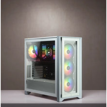 Load image into Gallery viewer, iCUE 4000X RGB Tempered Glass Mid-Tower; White; 2x3.5&#39;&#39;; 2x2.5&#39;&#39;; Up to 360m  Liquid Cooler - Mid Tower ATX
