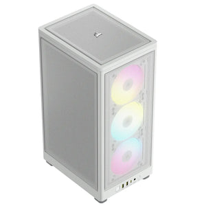 Corsair 2000D ICUE Airflow Tempered Glass ITX-Tower; PC CASE, White; AF Slim fans/SF PSU only