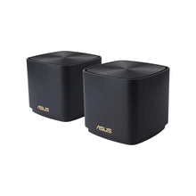 Load image into Gallery viewer, Asus ZenWifi XD4 W-2Pack Black AX1800 WiFi 6 router and one extending node, coverage 3300 sq.ft 90IG05N0-MO3R30, Tri-band indoor WiFi 2.4GHz,5GHz,5GHz
