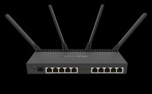 Load image into Gallery viewer, MikroTik RB4011iGS+RM Powerful 10xGigabit port router with a Quad-core 1.4Ghz CPU, 1GB RAM, SFP+ 10Gbps cage and desktop case with rack ears, RouterOS
