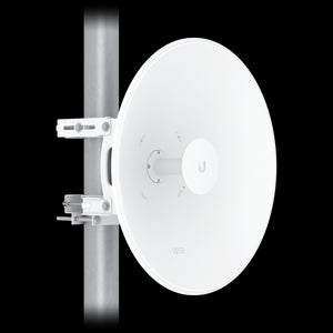 Ubiquiti UISP Dish - Point-to-point (PtP) dish antenna that covers a wide operating frequency, 5.15 to 6.875GHz, 30dBi gain, 20dB Cross-pol isolation