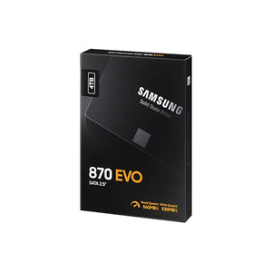 Samsung MZ-77E4T0BW 870 EVO 4TB 2.5'' SATA SSD, 560 MB/s Read speed, 530 MB/s Write speed, 6 Gbit/s Data transfer rate, Component for PC