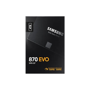 Samsung MZ-77E4T0BW 870 EVO 4TB 2.5'' SATA SSD, 560 MB/s Read speed, 530 MB/s Write speed, 6 Gbit/s Data transfer rate, Component for PC