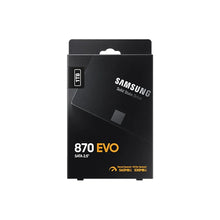 Load image into Gallery viewer, Samsung MZ-77E1T0BW 870 EVO 1TB 2.5inch SATA SSD, 1000 GB, 2.5&quot;, 560 MB/s Read Speed, 530 MB/s Write Speed, 6 Gbit/s, Component for PC
