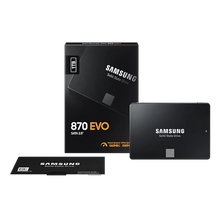 Load image into Gallery viewer, Samsung MZ-77E1T0BW 870 EVO 1 TB SATA SSD; Read Speed up to 560 MB/s; Write Speed up to 530 MB/s; Random Read Max 98000 IOPS
