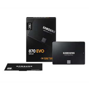 Samsung MZ-77E1T0BW 870 EVO 1 TB SATA SSD; Read Speed up to 560 MB/s; Write Speed up to 530 MB/s; Random Read Max 98000 IOPS