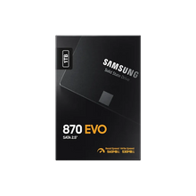 Load image into Gallery viewer, Samsung MZ-77E1T0BW 870 EVO 1 TB SATA SSD; Read Speed up to 560 MB/s; Write Speed up to 530 MB/s; Random Read Max 98000 IOPS
