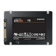 Load image into Gallery viewer, Samsung MZ-77E1T0BW 870 EVO 1 TB SATA SSD; Read Speed up to 560 MB/s; Write Speed up to 530 MB/s; Random Read Max 98000 IOPS
