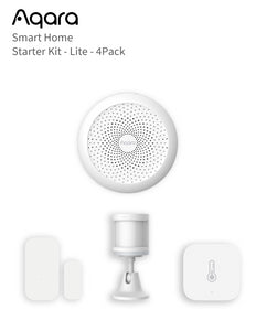 Aqara Smart Home Starter Kit Lite, includes Door and Window Contact Sensor, Temperature and Humidity Sensor, Hub M1S Gen2, Motion Sensor, AQ-HomeK