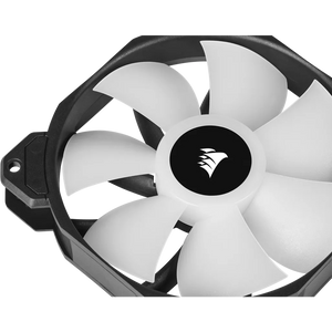 Corsair SP120 RGB ELITE; 120mm RGB LED Fan with AirGuide, Triple Pack with Lighting Node CORE, Fan diameter 12 cm, Voltage: 6 - 13.2 V, Colour: Black