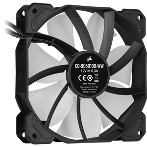 Corsair SP120 RGB ELITE; 120mm RGB LED Fan with AirGuide, Triple Pack with Lighting Node CORE, Fan diameter 12 cm, Voltage: 6 - 13.2 V, Colour: Black