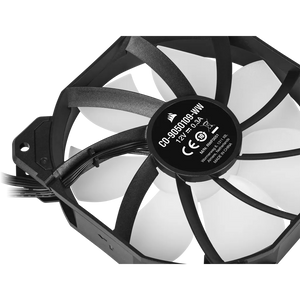 Corsair SP120 RGB ELITE; 120mm RGB LED Fan with AirGuide, Triple Pack with Lighting Node CORE, Fan diameter 12 cm, Voltage: 6 - 13.2 V, Colour: Black