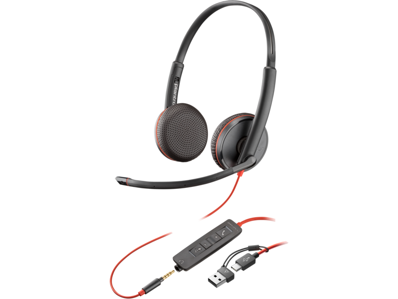 POLY BLACKWIRE 3225 STEREO USB-C HEADSET HEADSET