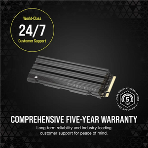 Corsair MP600 ELITE 2TB Gen4 PCIe x4 NVMe M.2 SSD with heatsink, Component for PC