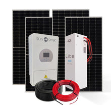 Load image into Gallery viewer, 375W / 8.8kw Solar Backup System for Home and Business - consists of - Canadian Solar/Sunsynk/Kodak/Victron/RCT, includes Professional Installation - Let&#39;s Fibre Technologies 
