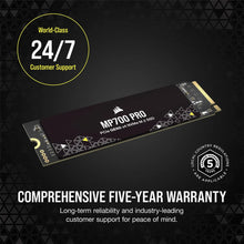 Load image into Gallery viewer, Corsair MP700 PRO 4TB M.2 NVMe PCIe Gen. 5 x4 SSD (no heatsink)
