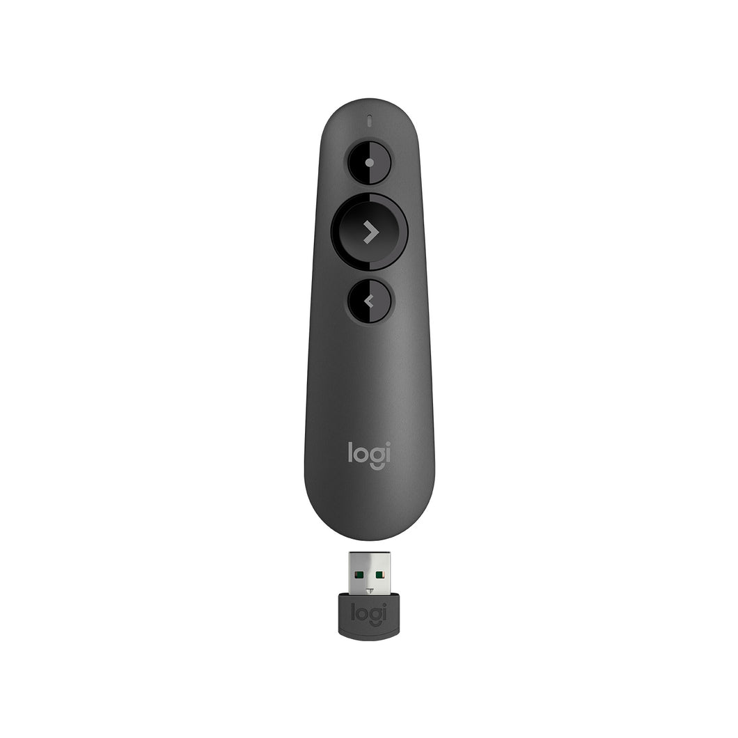 Logitech R500S Red Laser Presentation Remote With Wireless Mini Receiver Simple Three-button Design With Red Laser Pointer 910-005843