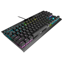 Load image into Gallery viewer, Corsair K70 RGB TKL Mechanical Gaming Keyboard; Backlit RGB LED; Cherry MX Speed Keyswitches; Black
