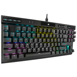 Corsair K70 RGB TKL Mechanical Gaming Keyboard; Backlit RGB LED; Cherry MX Speed Keyswitches; Black