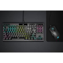 Load image into Gallery viewer, Corsair K70 RGB TKL Mechanical Gaming Keyboard; Backlit RGB LED; Cherry MX Speed Keyswitches; Black
