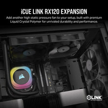 Load image into Gallery viewer, CORSAIR RX Series, iCUE LINK RX120, 120mm Fan, Single Pack, Noise level (high speed): 36 dB, Maximum airflow: 74.2 cfm, Product colour: Black
