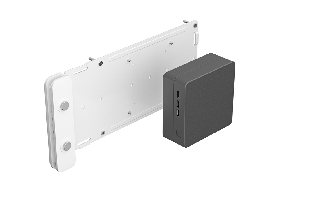 Logitech Pc Mount - White, Mounting bracket with cable retention for Logitech RoomMate and other video conferencing compute devices 952-000097