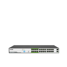 Load image into Gallery viewer, D-Link DGS-F1026P-E 26-Port Gigabit Long Range PoE Unmanaged Switch - 24x PoE Ports + 2x SFP Uplink Ports - Layer L2 10/100/1000Mbps Gigabit Ethernet
