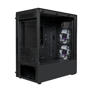 Cooler Master Masterbox TD300 PC CASE, Black; Micro ATX; Mini ITX; Mesh Front Panel; Dual ARGB Fans; Tempered Glass Side Panel; Airflow