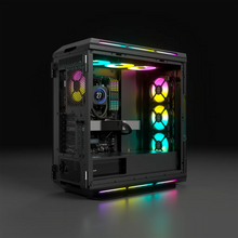 Load image into Gallery viewer, Corsair iCUE 5000T Tempered Glass Mid-Tower PC CASE; Black
