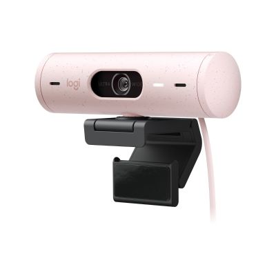 Logitech Brio 500 Full Hd 1080P Webcam With Light Correction Rose 960-001421