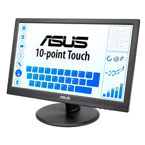 Asus VT168HR Touch Monitor - 15.6'' (1366x768); 10-point Touch; HDMI; Flicker free; Low Blue Light; Wall-mountable; Eye care