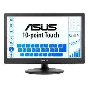 Asus VT168HR Touch Monitor - 15.6'' (1366x768); 10-point Touch; HDMI; Flicker free; Low Blue Light; Wall-mountable; Eye care