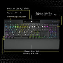 Load image into Gallery viewer, CORSAIR K70 RGB PRO Mechanical Gaming Keyboard - CHERRY MX SPEED Silver Keyswitches - Black
