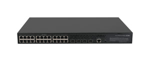 H3C S5024Pv3-Ei-Hpwr L2 Ethernet PoE Switch With 24*10/100/1000base-t Poe+ Ports (Ac 370w, Dc 740w) And 4*1000base-x Sfp Ports, (Ac/dc) 9801A1QH