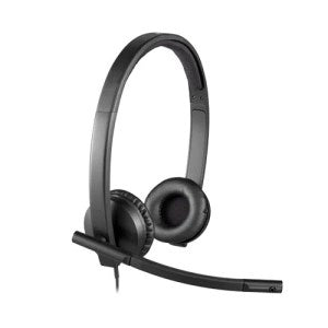 Logitech H570e USB Headset H570e Stereo, on-ear USB Headset with leatherette ear cushions, Adjustable padded headband, Acoustic echo cancellation