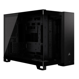 Corsair 2500D Airflow, Midi Tower Micro ATX Dual Chamber PC Case, 18 cm, 40 cm, Black, Dimensions - Width: 304 mm, Depth: 469 mm, Height: 376 mm