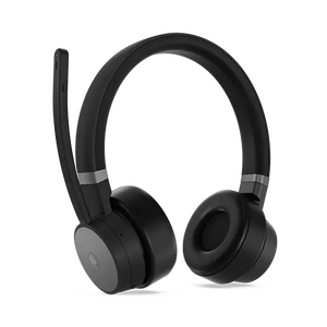 Lenovo Go Wireless ANC Headset, Microsoft Teams Certified, USB + Bluetooth Connection, Noice Cancellation, Pouch, Flip Microphone